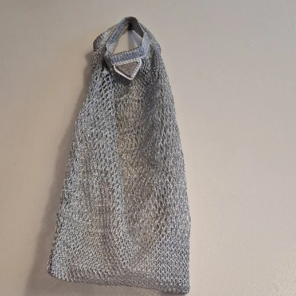 Cute Prada Metallic Silver Mesh Bag - Picture 1 of 5